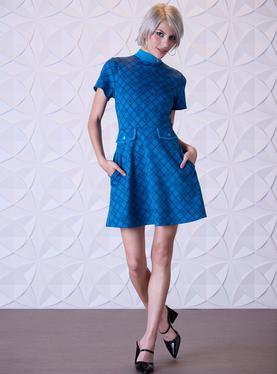 Her Universe Marvel The Fantastic Four: First Steps Logo Retro Mock Neck Dress Her Universe Exclusive, , hi-res